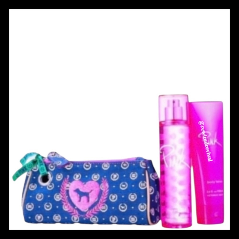 Victoria’s Secret Pink Vintage Monogram Cosmetic Bag